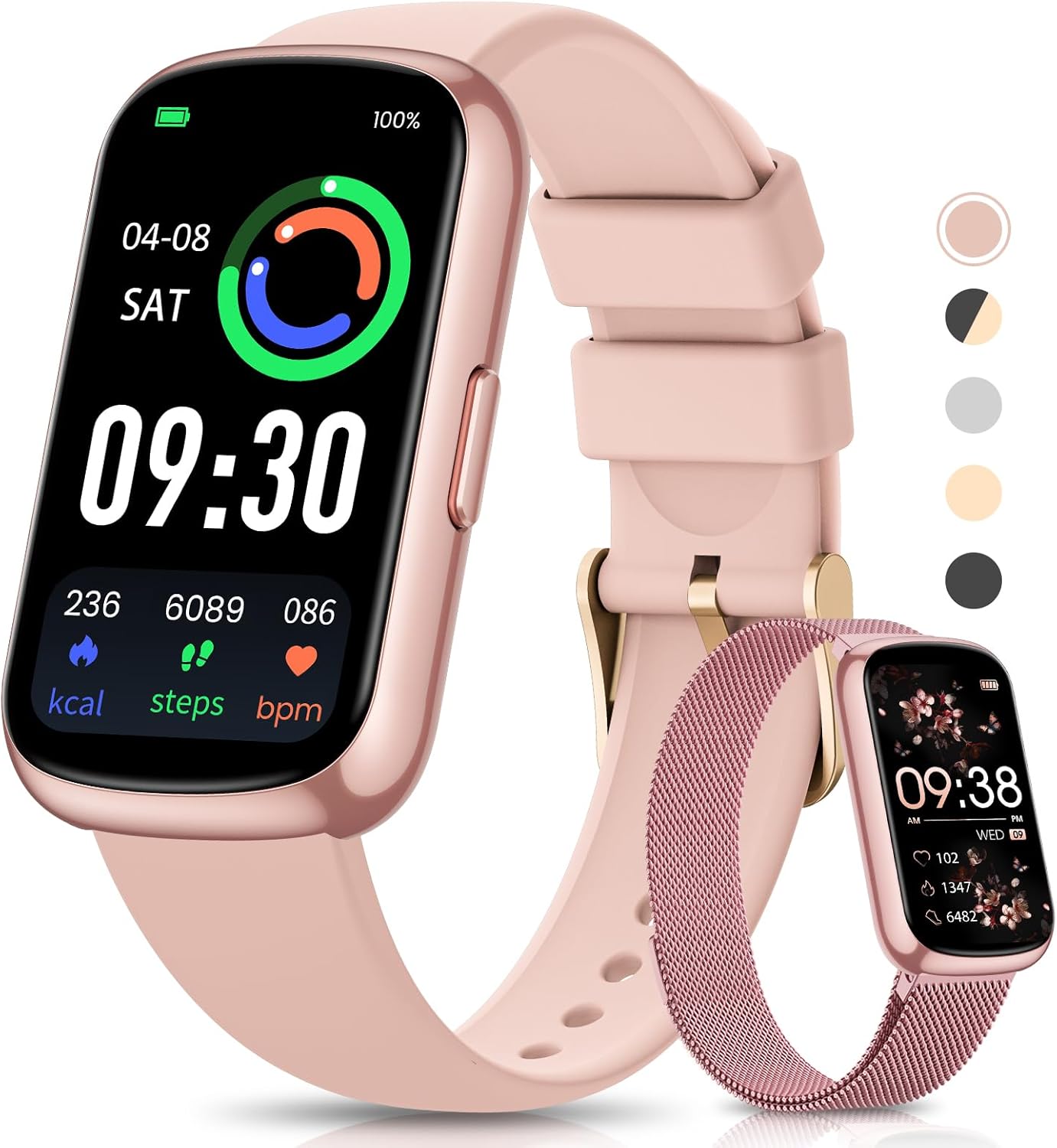 24/7 Heart Rate Monitor Smartwatch for Fitness- AKUMAKA