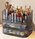 Makeup Organizer with Drawers and 360 Rotating Brush Holder - Large