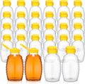 Clear Plastic Honey Squeeze Bottles 24-Pack - Refillable 32oz Set