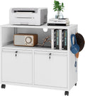 Mobile Filing Cabinet with Lock - Metal Lateral File Cabinet for Home