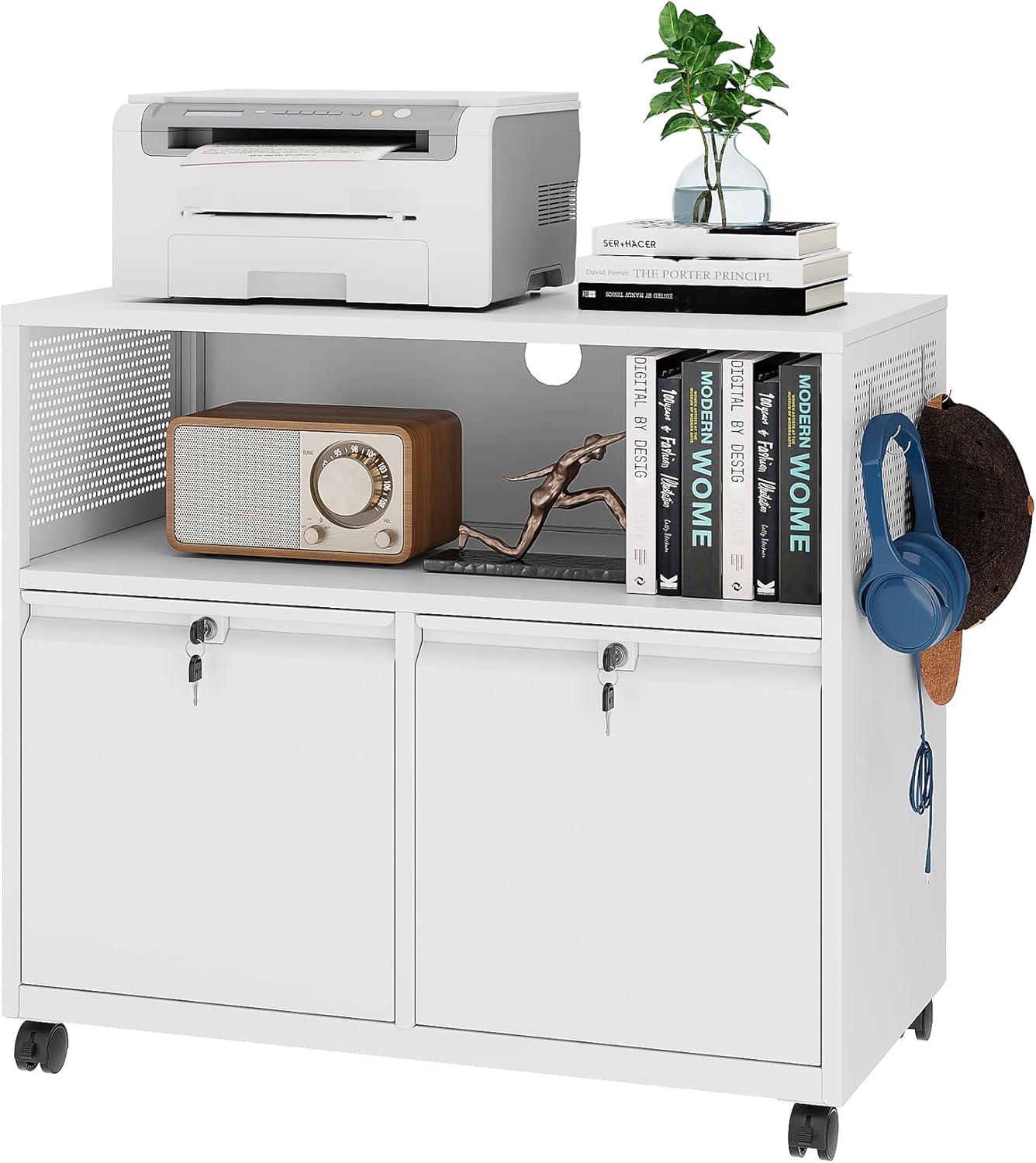 Mobile Filing Cabinet with Lock for Home Office Storage Needs
