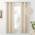 BGment Oatmeal Linen Curtains for Bedroom and Living Room