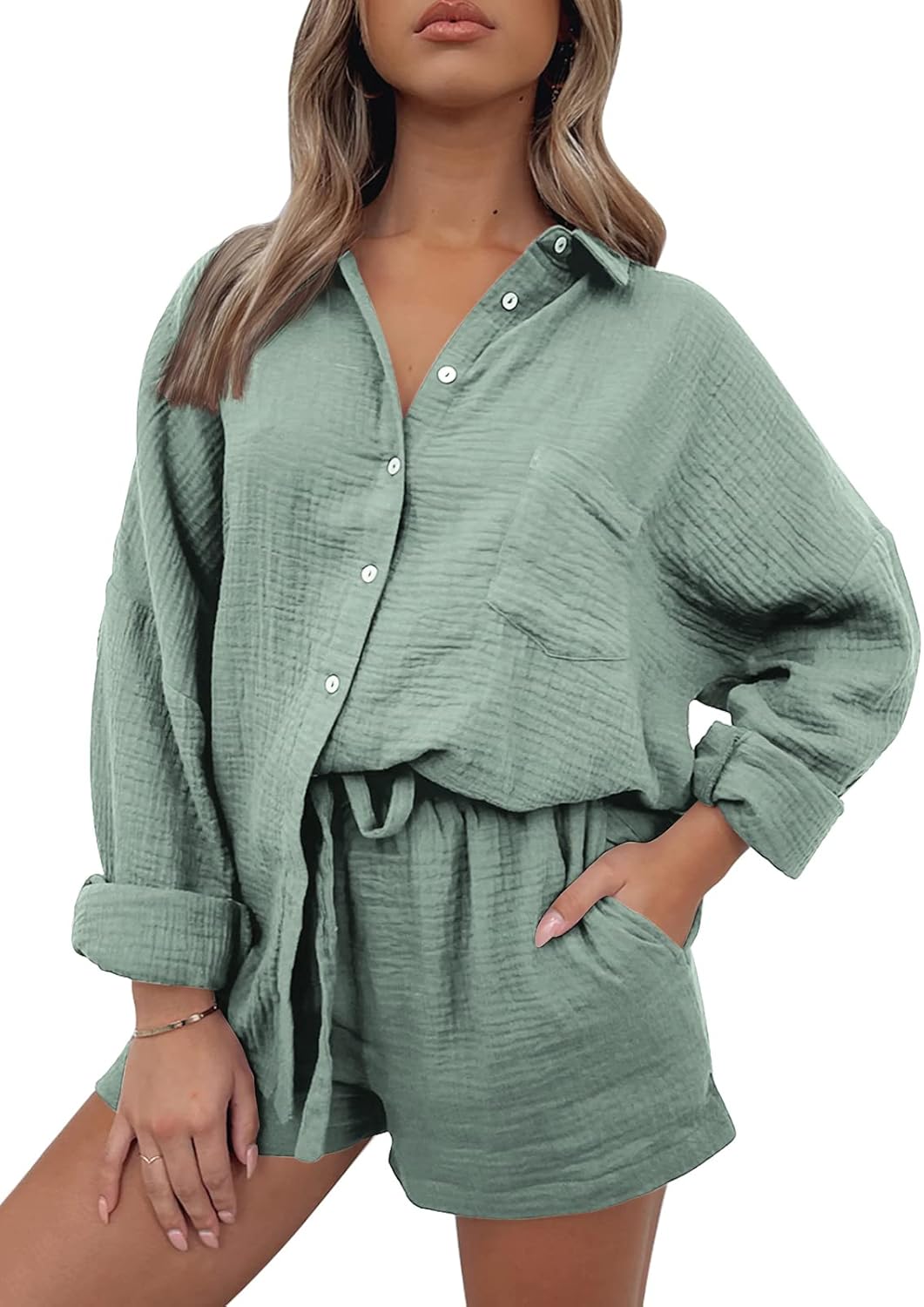 AUTOMET 2 Piece Sets for Women Lounge Wear Fashion Pajama Outfit