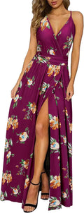 Women Summer 2025 Maxi Dress Vacation Floral Spaghetti (Style Z4DV)