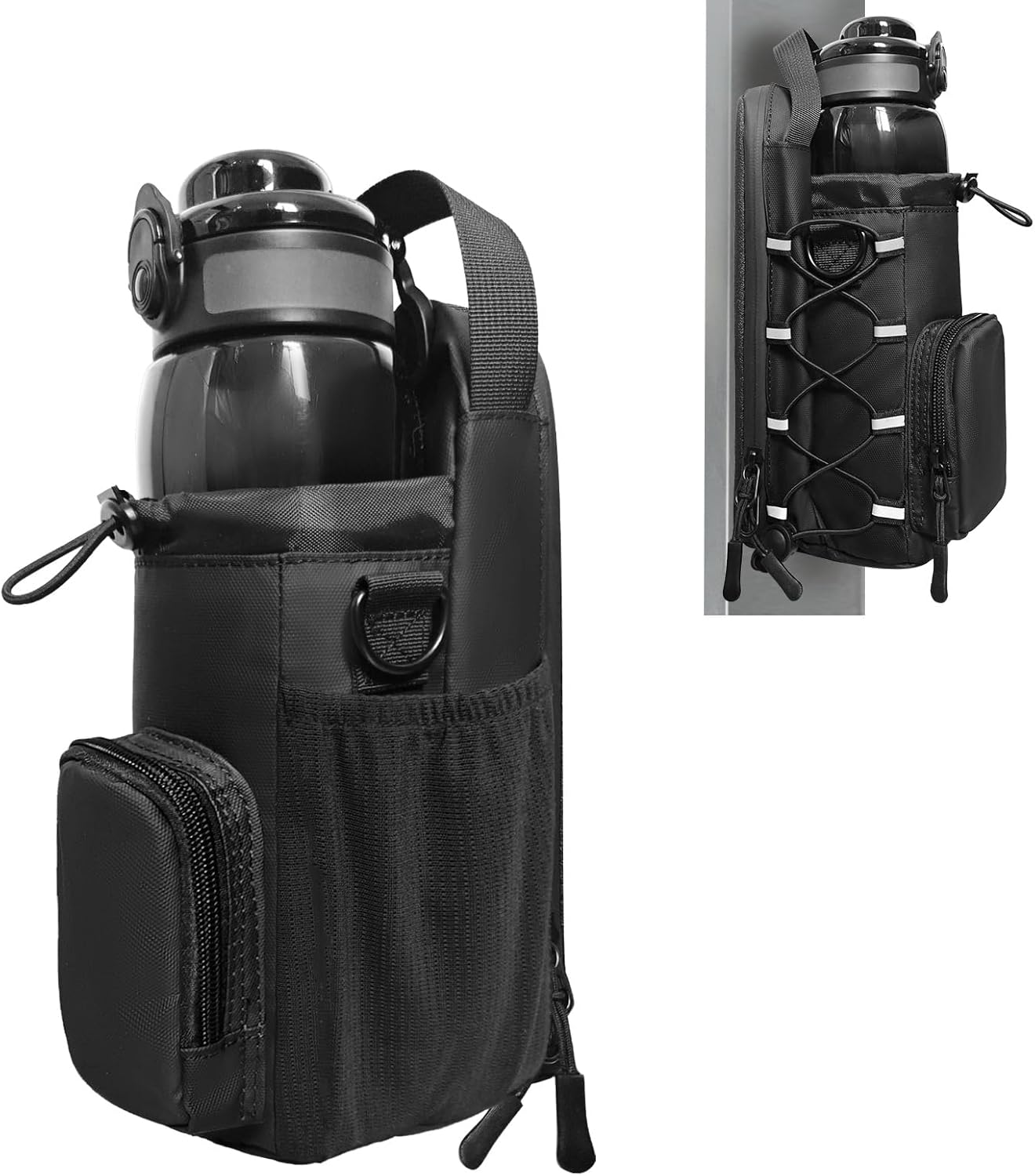 Magnetic Gym Bag for Men with Water Bottle Holder and Pockets