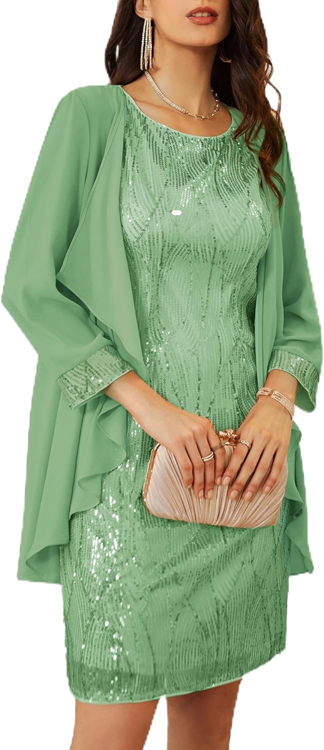 GRACE KARIN Women's Sequin Dress for Wedding Guests & Moms