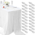 20 Pcs White 10ft Cheesecloth Table Runner Boho Gauze - Romantic