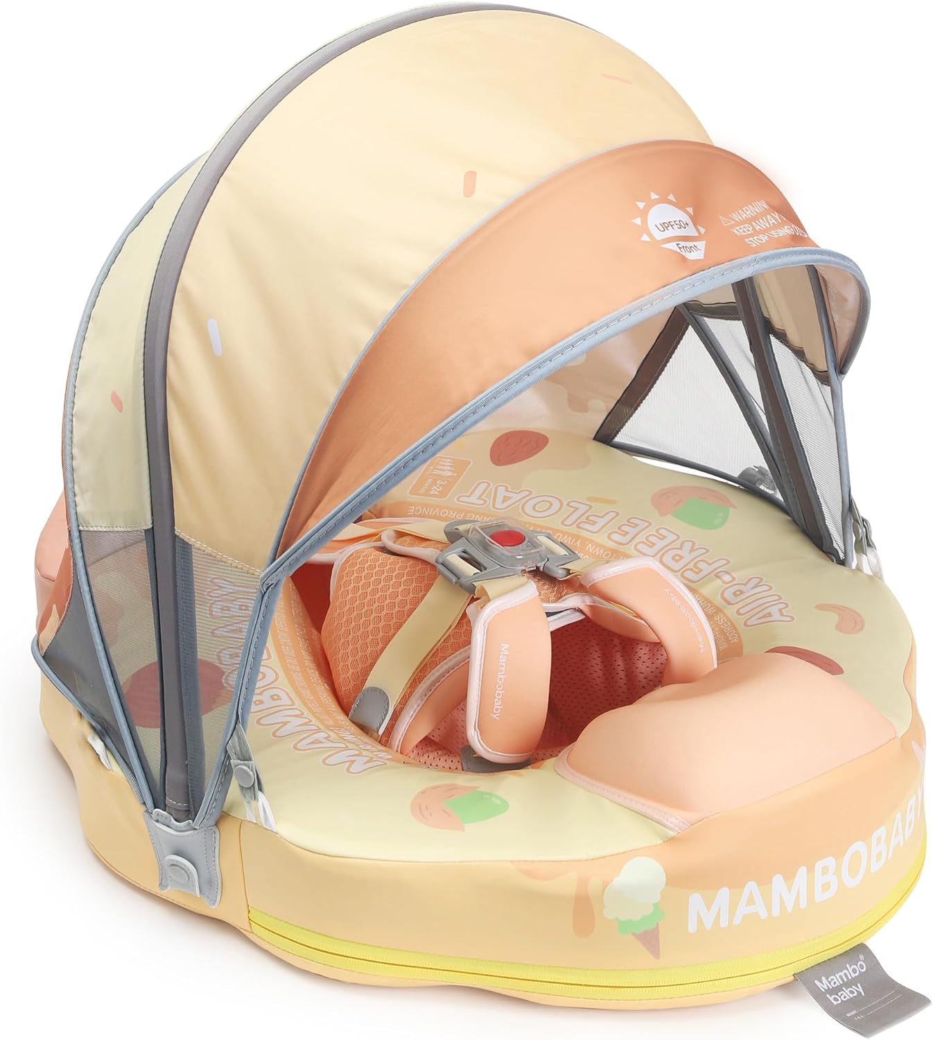 Mambobaby Float Add Tail Baby Swim Float with Canopy Upgrade