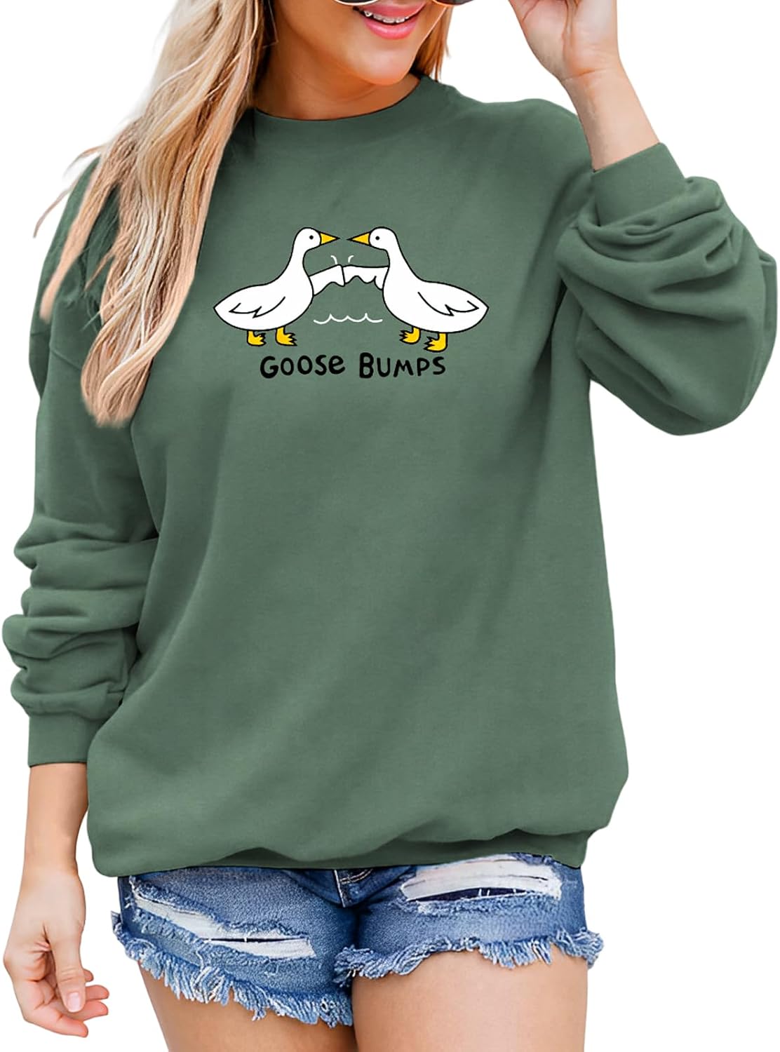 Womens Goose Bumps Sweatshirt | Funny Meme Shirt