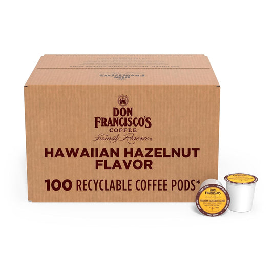 Don Francisco's Hawaiian Hazelnut Coffee Pods - Rich Coconut Flavor