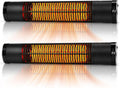 1500W Wall-Mounted Infrared Heater Duo, Remote Control, Radiant Heat