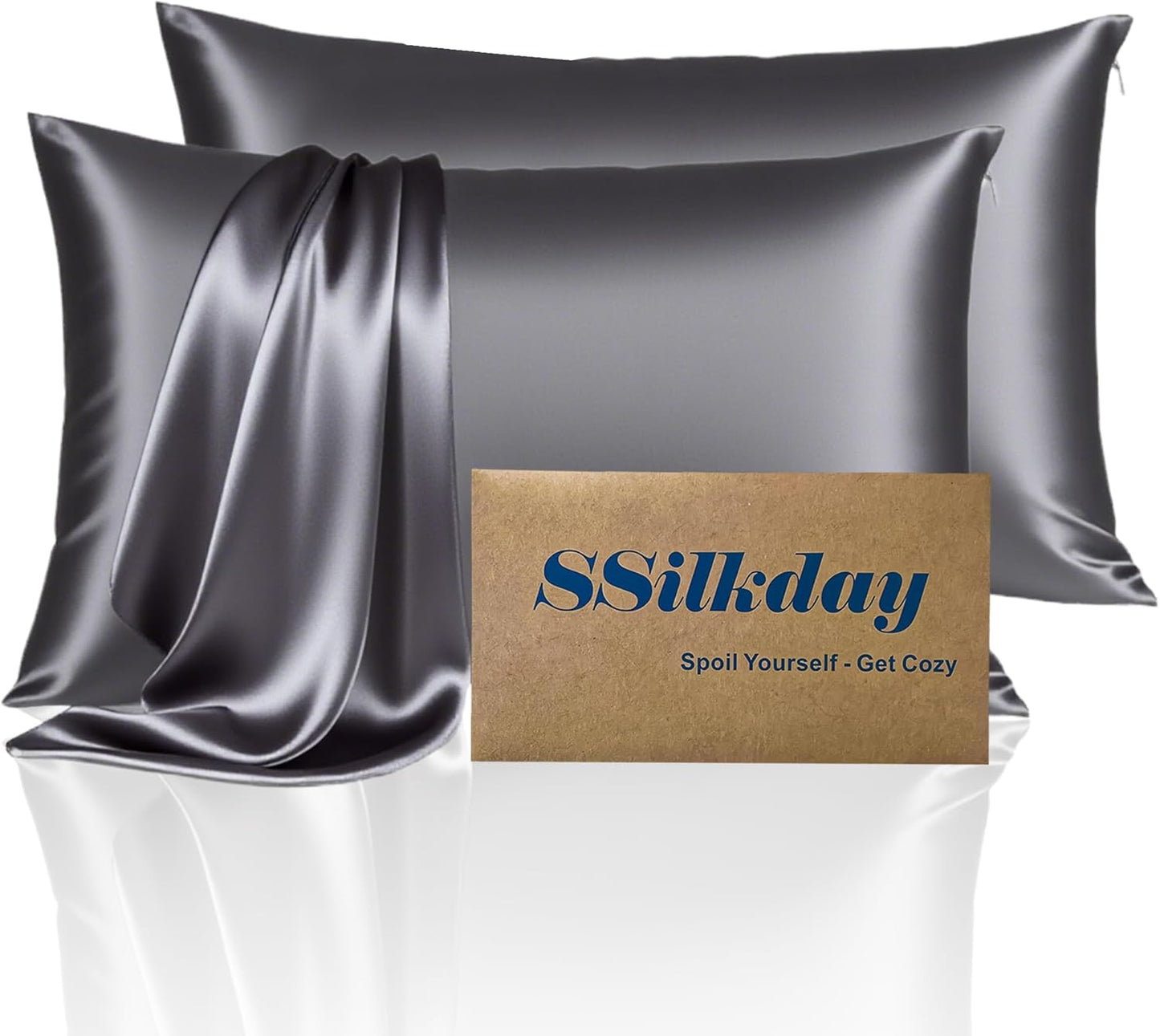Mulberry Silk Pillow Cases 2 Pack for Hair and Skin Care