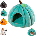 Pumpkin Cat Bed 2025 Cute Pumpkin Shape Cat Cave - Cozy Semi-Enclosed