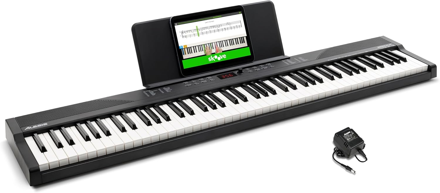 Alesis 88-Key Piano: 480 Sounds, USB MIDI, Lessons