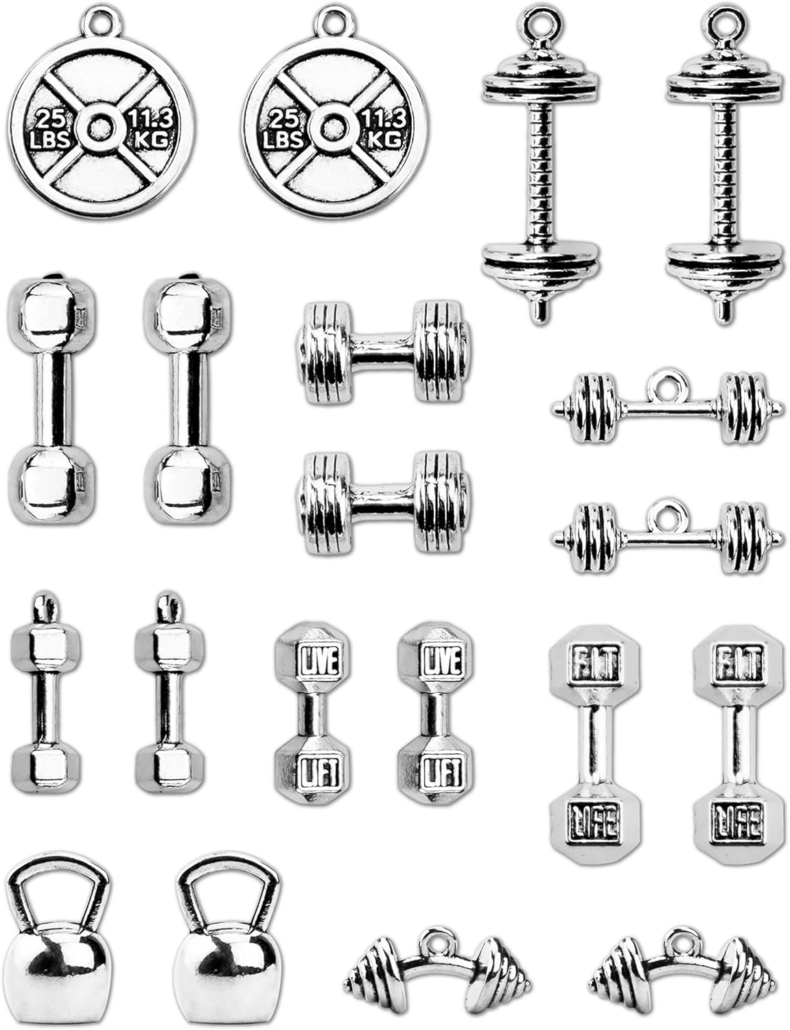 20pcs Sport Charms for DIY Fitness Jewelry