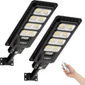 Solar Street Lights Outdoor 2PACK - Super Bright Dusk to Dawn