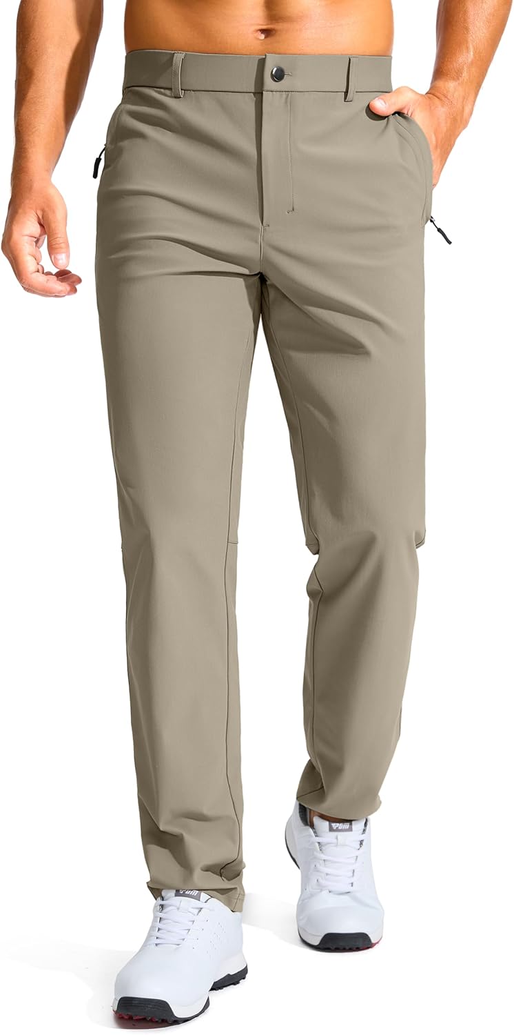 Men's Golf Pants - Slim Fit Stretch Lightweight Dress Pants