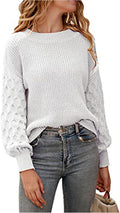 Women's Fall 2025 Pullover Sweater - Chunky Slouchy Crewneck