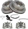 TRQ Rear Brake Pad & Rotor Kit Compatible with 2000-2007 Ford E-250