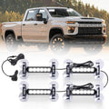 4X 6.1 in Emergency Strobe Lights White 24 LED Hazard Warning - High