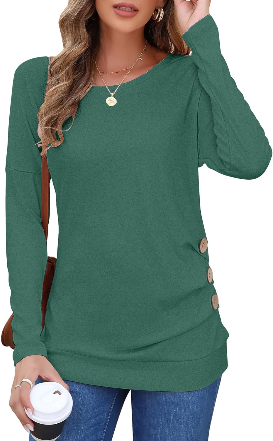 MOLERANI Women's Long Sleeve Tunic Tops for Fall and Winter