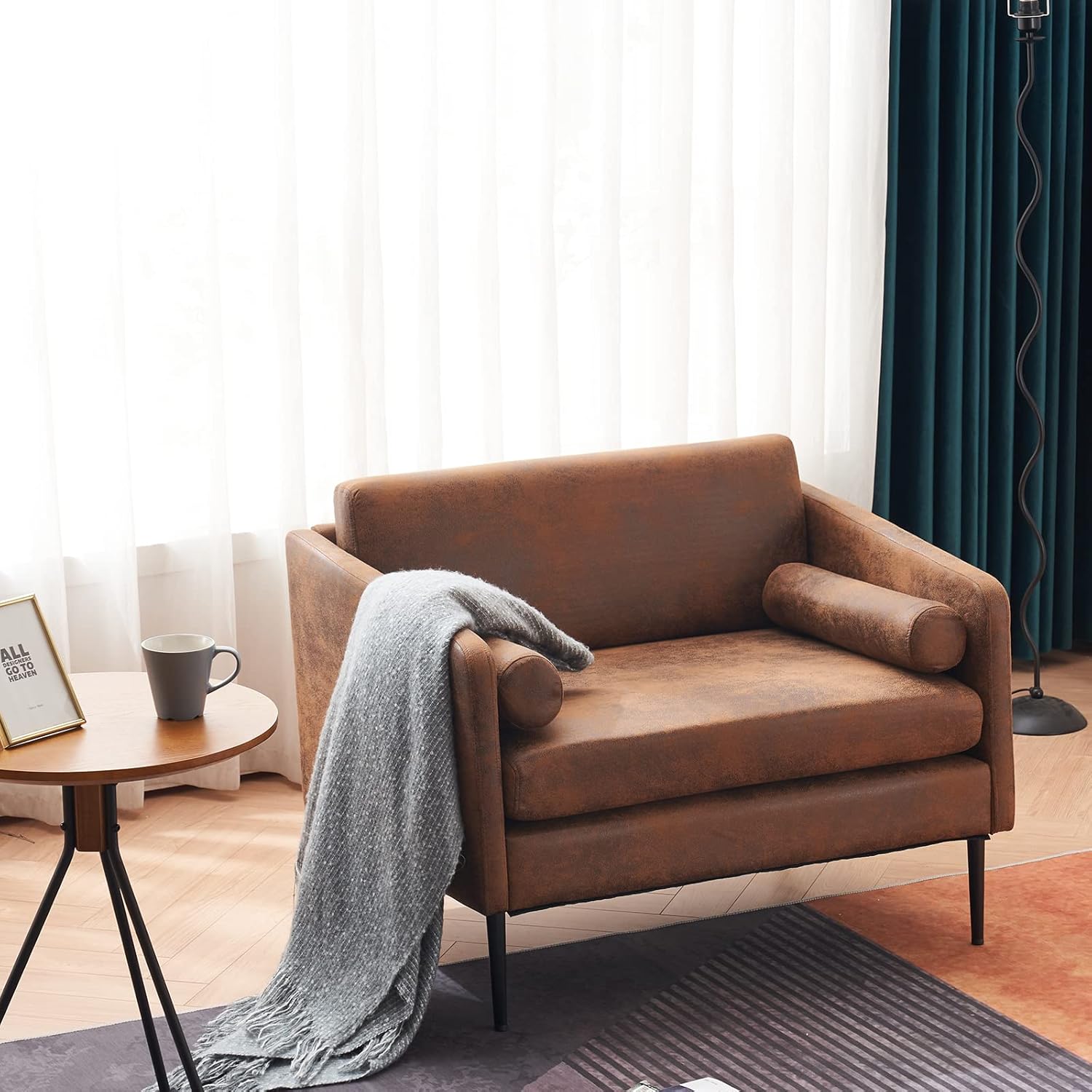 Bronze Accent Chair: Karl Home Mid-Century Elegance