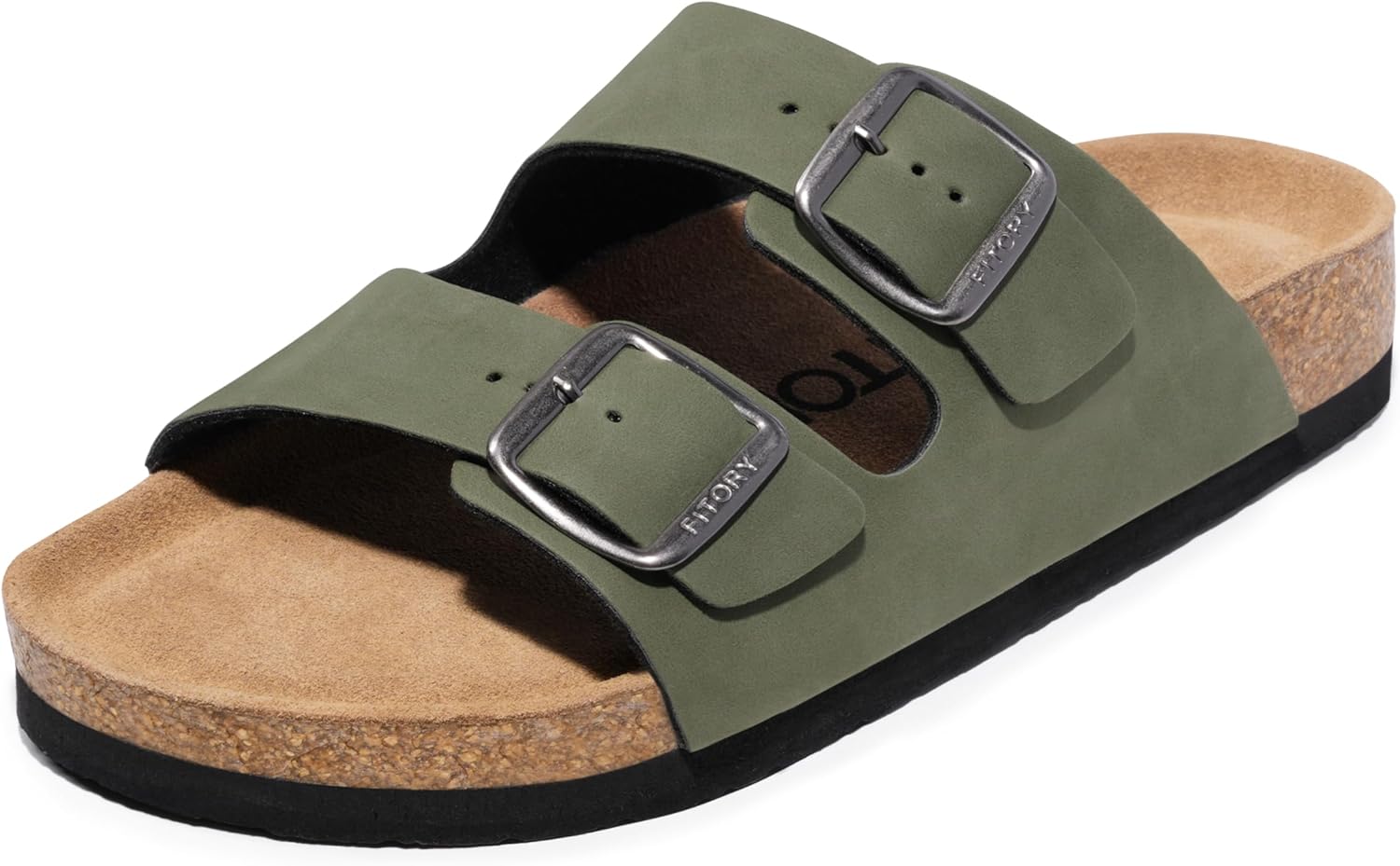 FITORY Mens Sandals with Adjustable Straps and Cork Footbed