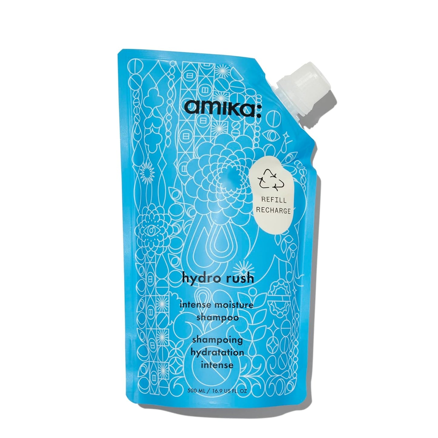 Amika Hydro Rush Intense Moisture Shampoo with Hyaluronic Acid