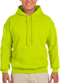 Gildan Mens Heavy Blend Hooded Sweatshirt Safety Greens - Classic Fit