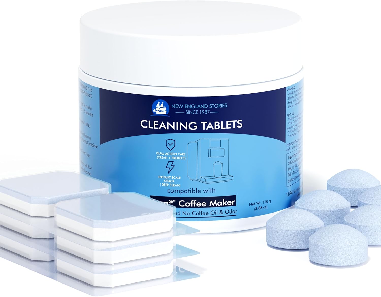 Jura Compatible Cleaning and Descaling Tablets Kit for Coffee