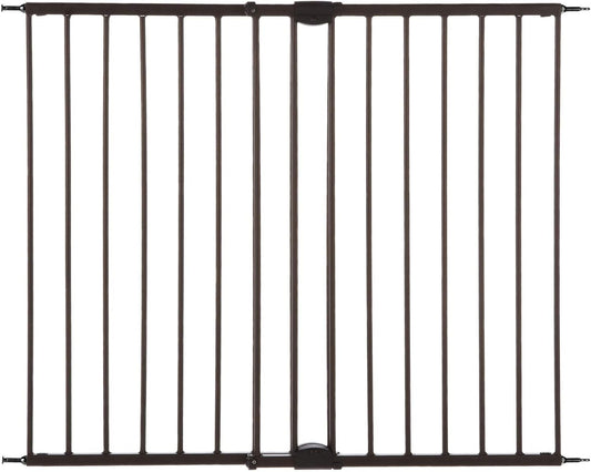 North States MyPet Windsor Walk Thru Pet Gate: Secure 28.68-47.85 Wide Entry for Pets! Hardware Mount, 31 Tall, Matte Bronze