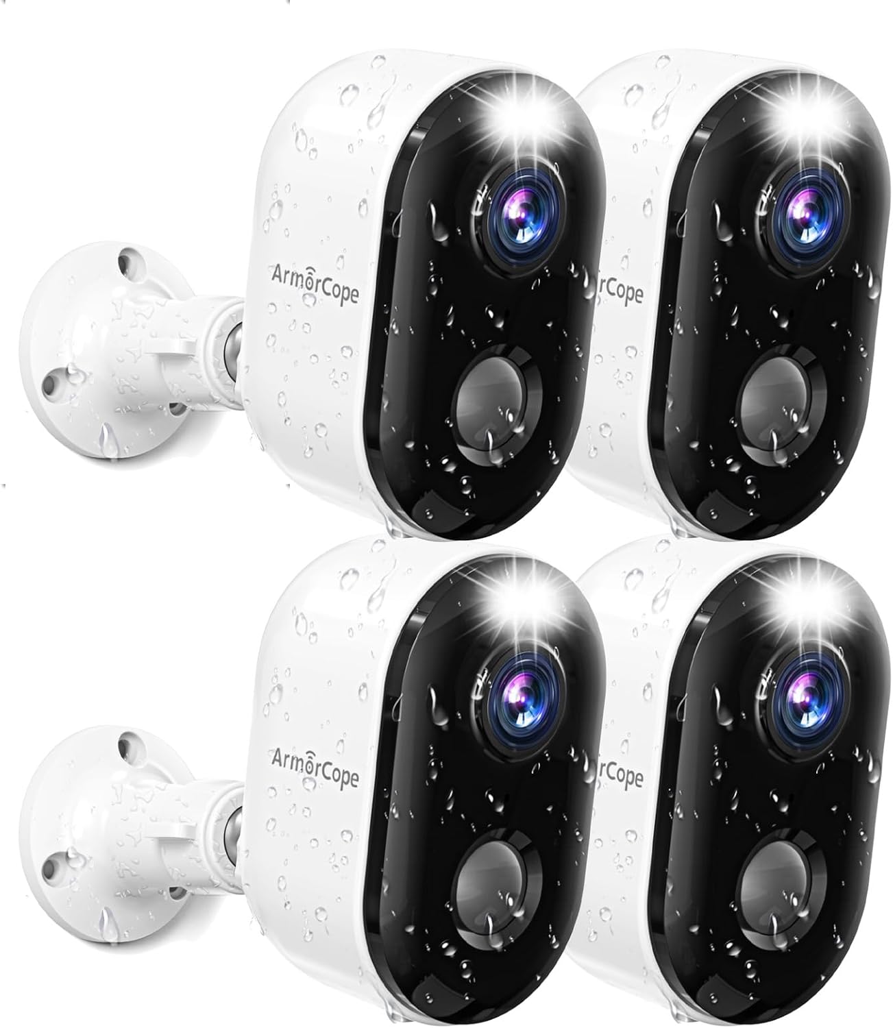 Wireless Outdoor Security Cameras with 2K Color Night Vision