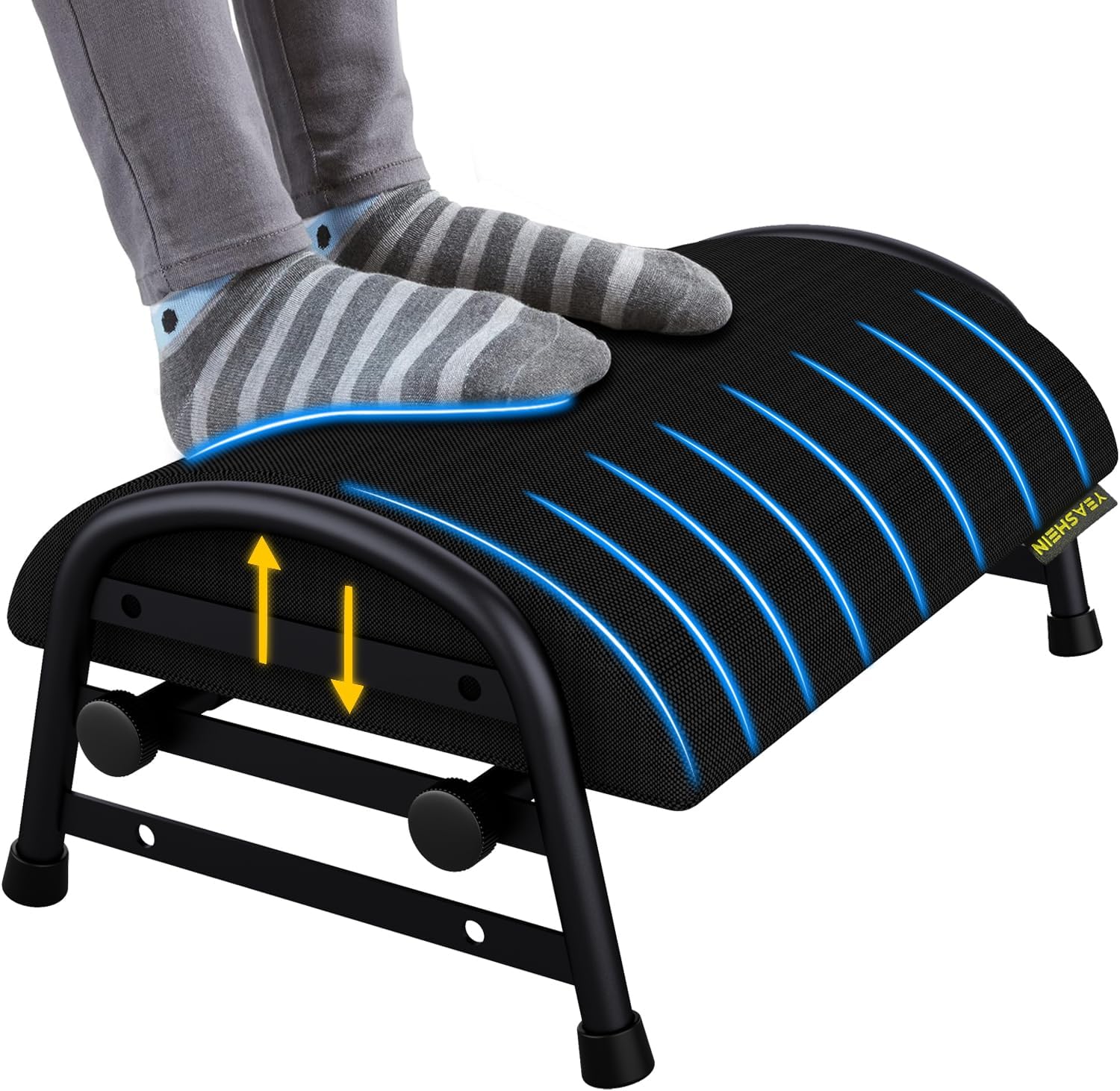 Adjustable Height Office Footrest for Leg Support and Comfort