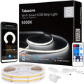 Smart White COB Led Strip Light with App and Remote - Bright Dimmable
