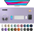 Leather Desk Pad Protector Mouse Pad and Office Desk Mat - Lavender