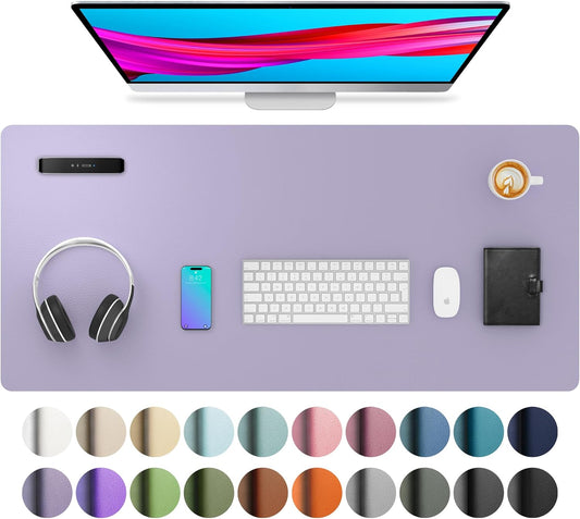 Non-Slip Waterproof Leather Desk Pad - Lavender