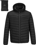 Outdoor Ventures Men's Lightweight Packable Hooded Puffer Jacket built
