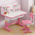 Kids Desk and Chair Set with Bookstand and Drawer - Adjustable Study