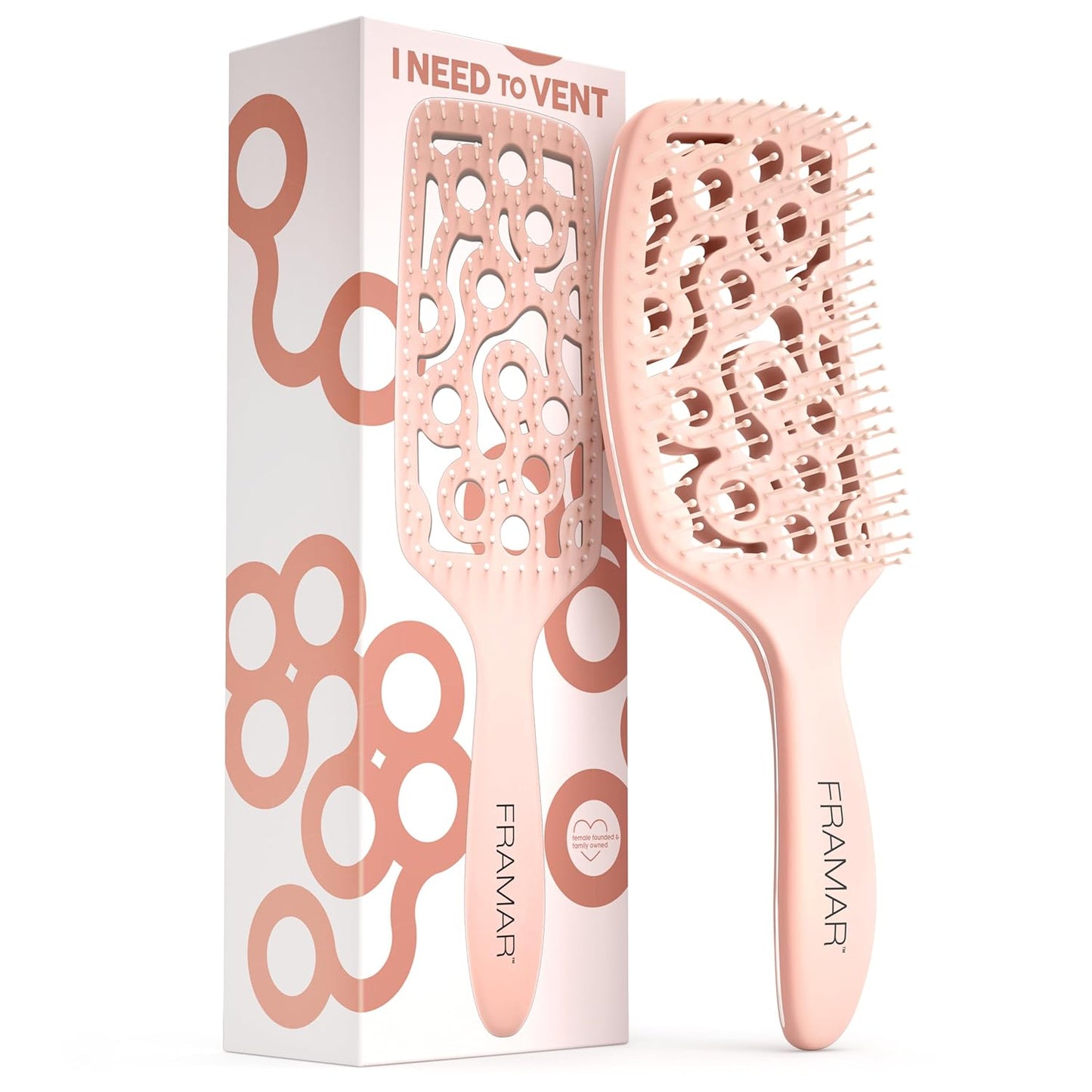 FRAMAR Vented Paddle Brush: Speed up Blow Drying