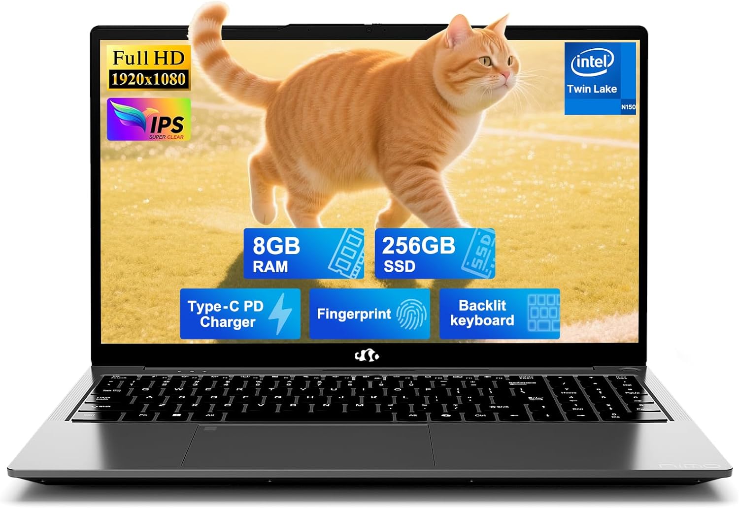 NIMO 15.6 IPS FHD Student Laptop with 8GB RAM and 256GB SSD