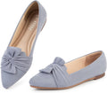 MUSSHOE Women's Dressy Pointed Toe Bowknot Ballet Flats (Style 2WMF)