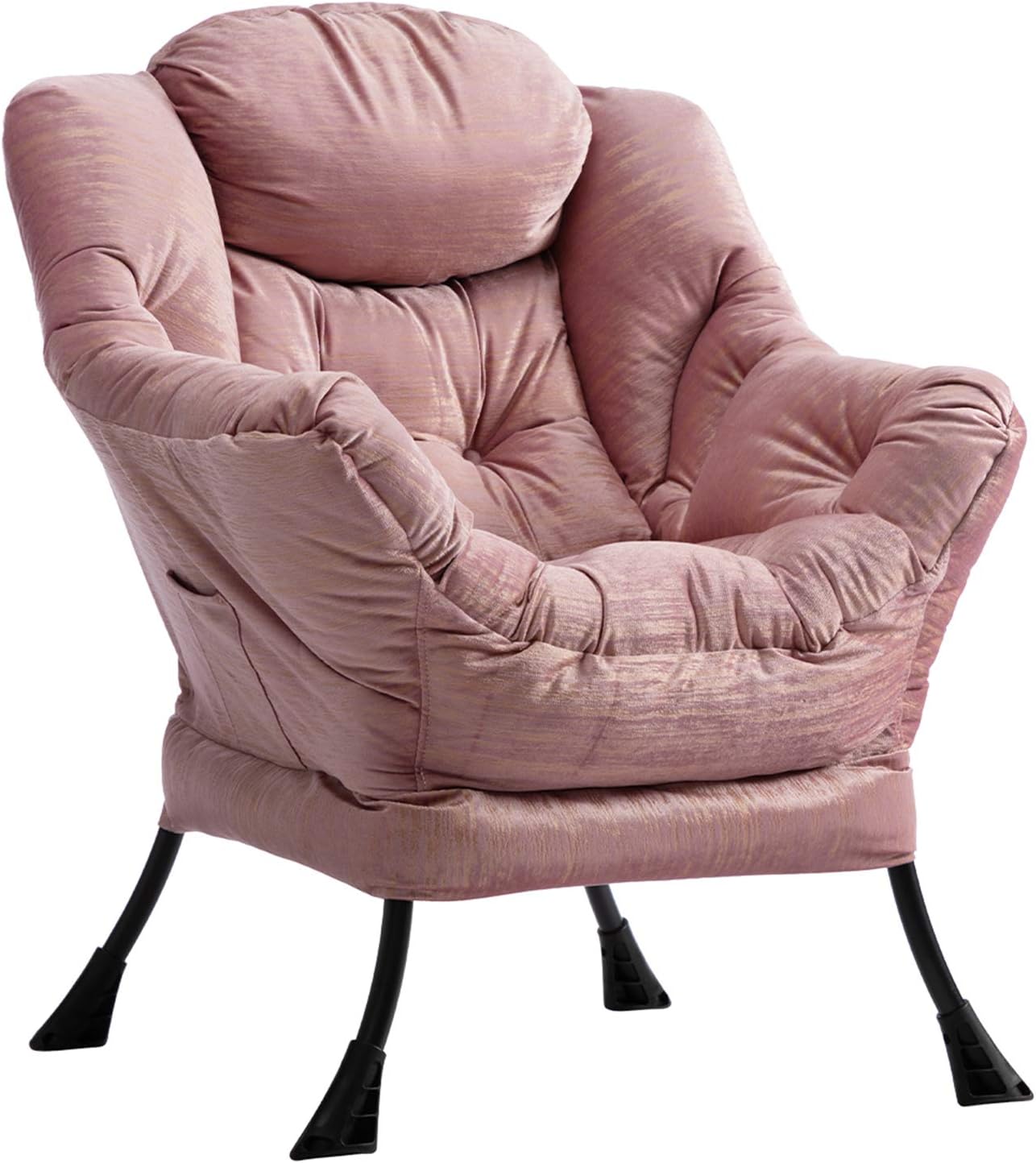HollyHOME Lazy Chair with Armrest and Side Pocket for Comfort