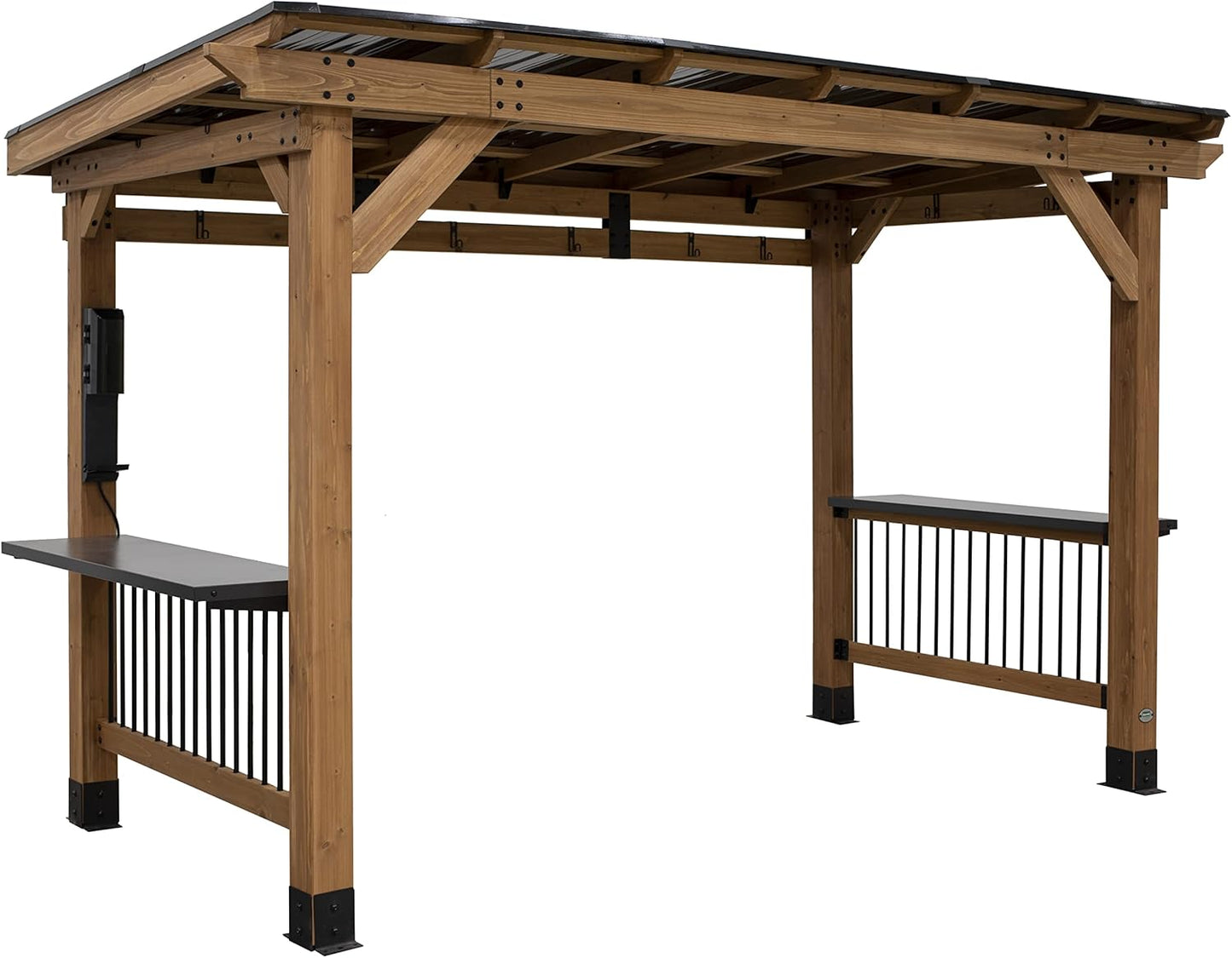 Backyard Discovery Saxony XL BBQ Grill Gazebo Pavilion for Outdoor
