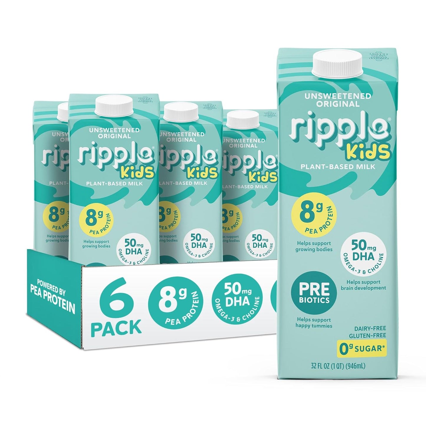 Ripple Plant Based Milk with Pea Protein - Dairy Free & Vegan