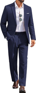 Men Suits Classic Fit 2 Piece Suit Set - Versatile Wedding & Business