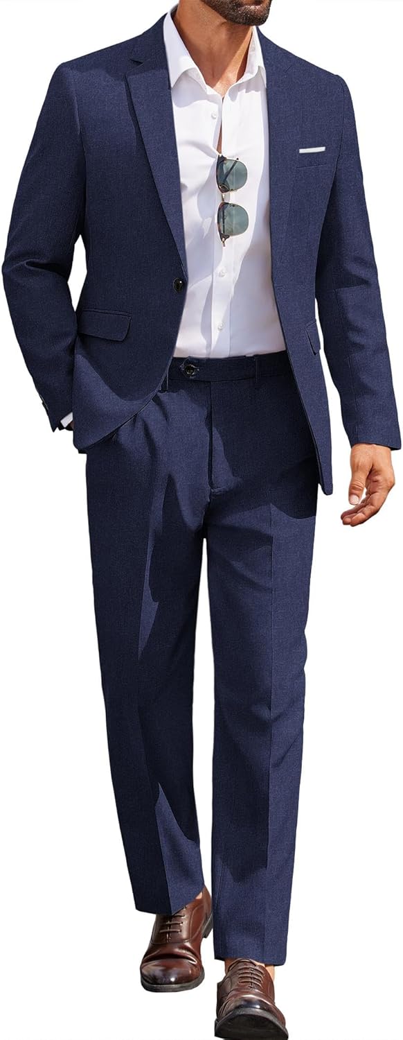 Classic Fit 2 Piece Suit Set for Men - Stylish and Versatile