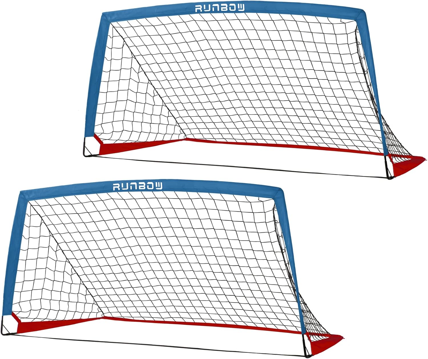 RUNBOW 6x4 ft Portable Kids Soccer Goal for Backyard Fun