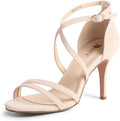 IDIFU Women's 3 Inch Dressy Heels Ankle Strap Strappy Heels - Classic