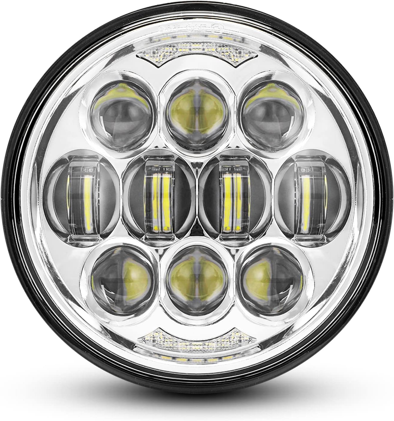 DOT Approved 80W 5-3/4in Round LED Headlight for Harley Bikes