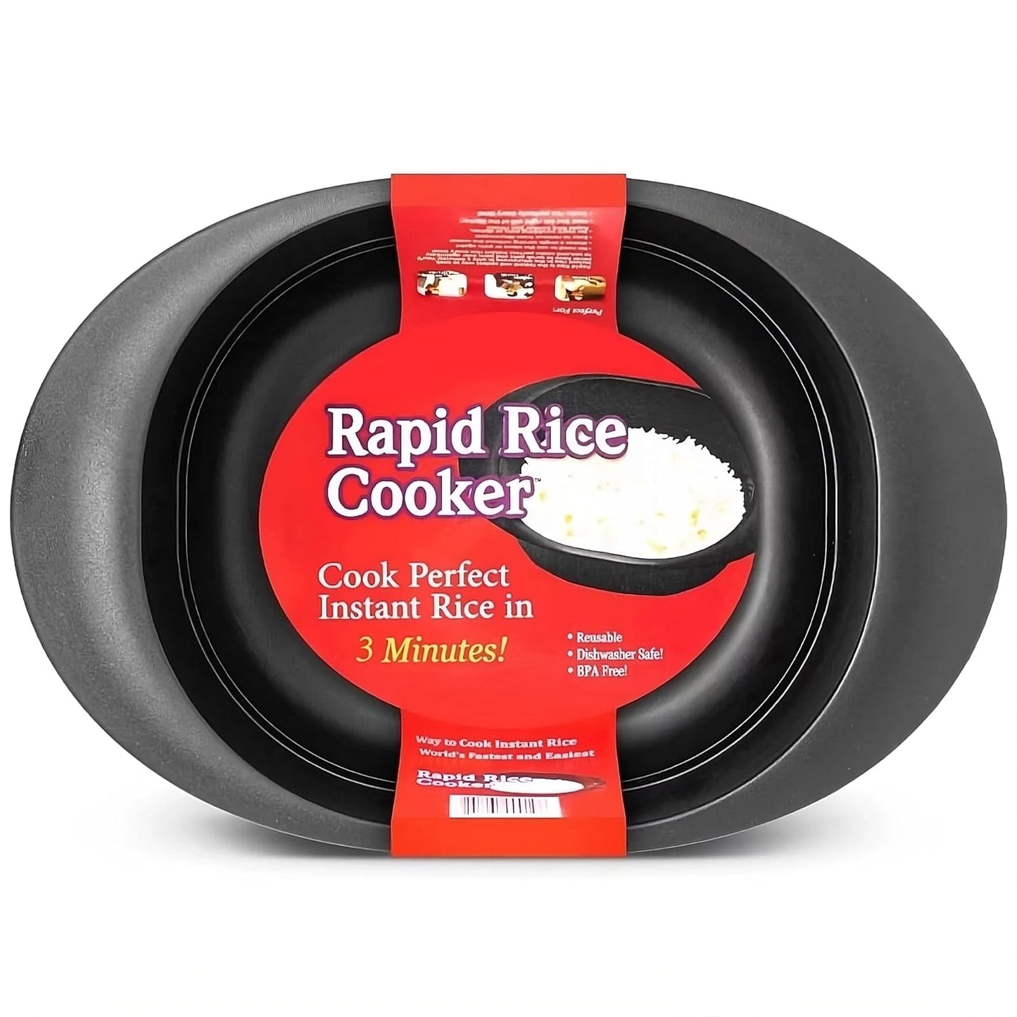 Rapid Rice Cooker - Quick Microwave Meals in 3 Min! - BPA-Free